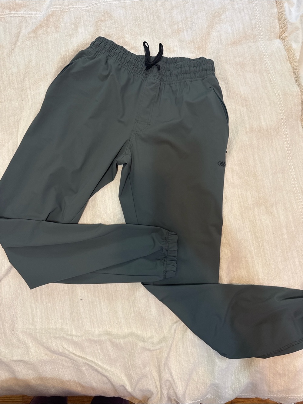 Men's/Unisex Elastic-Waist Track Joggers — Slate Gray